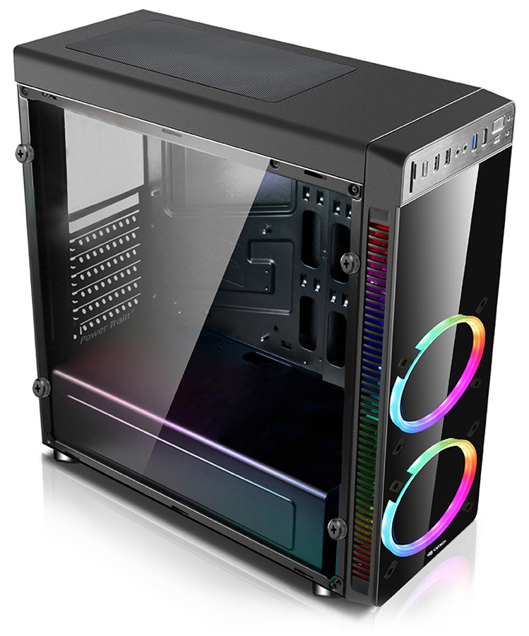 Gabinete Gamer C3Tech MT-G1000BK - USB 3.0 - Janela Lateral de Vidro - LED RGB