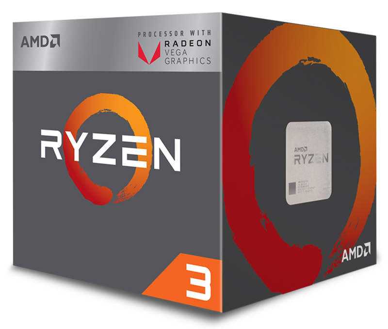 AMD Ryzen™ 3 2200G Quad Core - 4 Threads - 3.5GHz (Turbo 3.7GHz) - Cache 6MB - AM4 - TDP 65W - Radeon™ VEGA Graphics - YD2200C5FBBOX