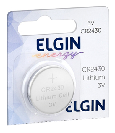 Bateria de Lítio CR2430 Elgin 82304 - Unidade