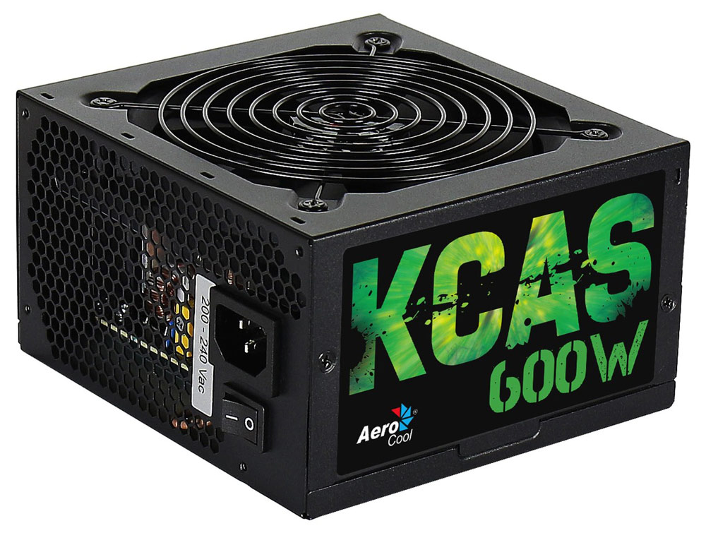 Fonte 600W Aerocool KCAS - PFC Ativo - Eficiência 85% - 80 PLUS® Bronze - KCAS-600W