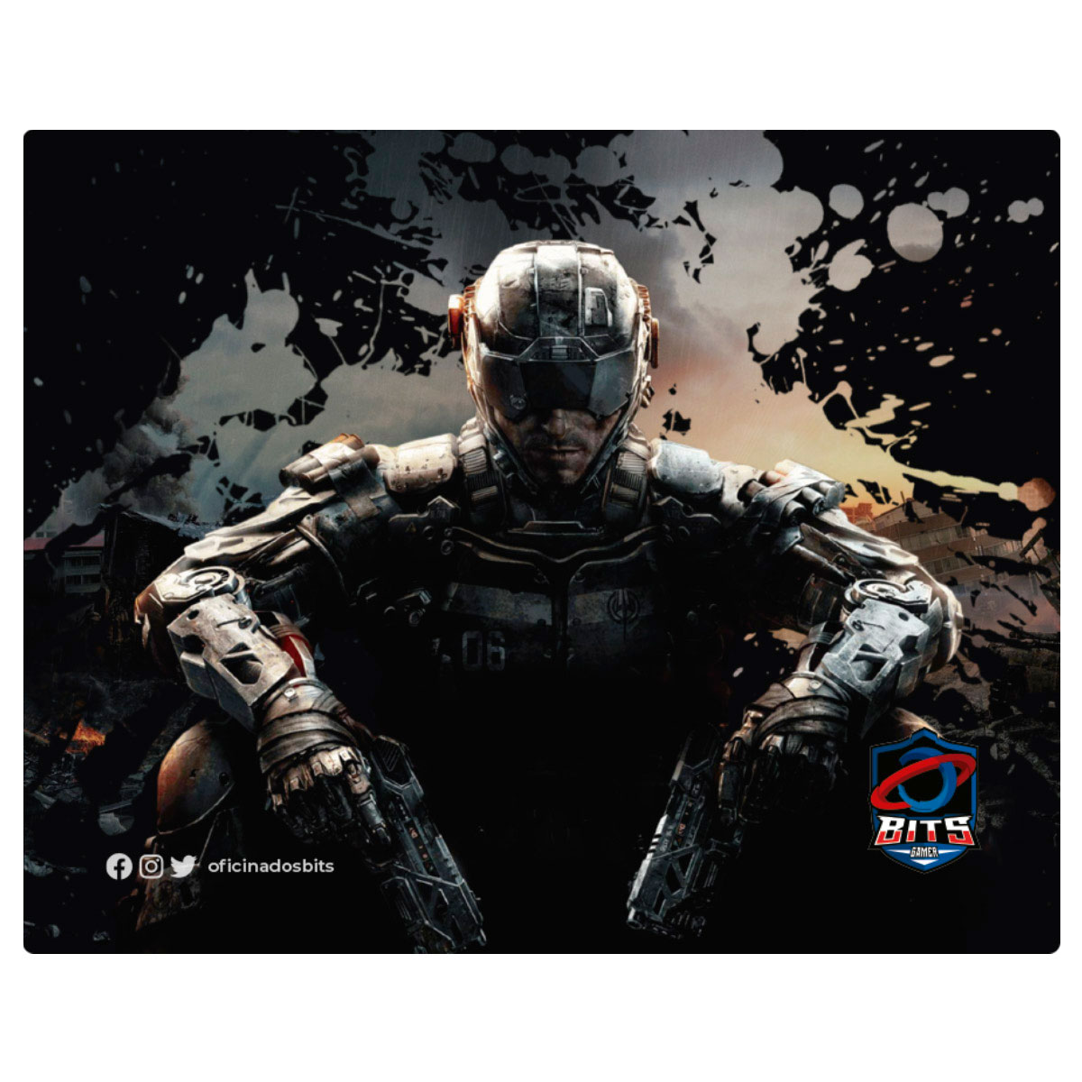 Mousepad Bits Gamer Call of Duty - Pequeno: 220 x 175mm