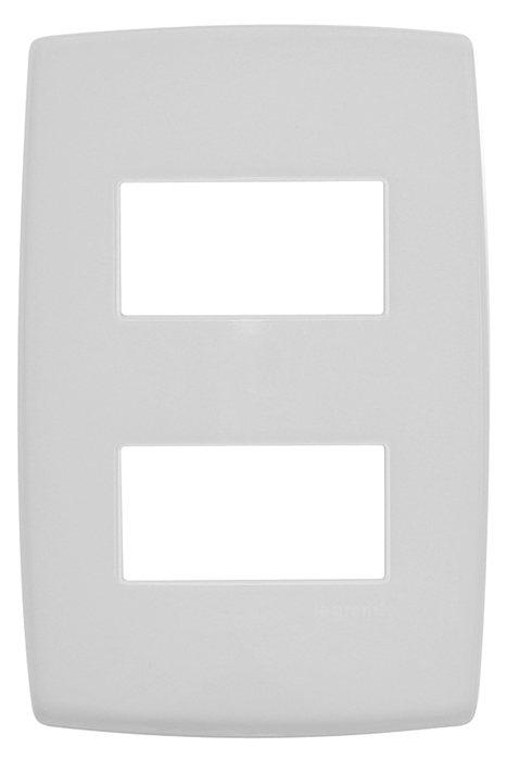 Placa Legrand Pial Plus - para 2 módulos - Branco - 618506