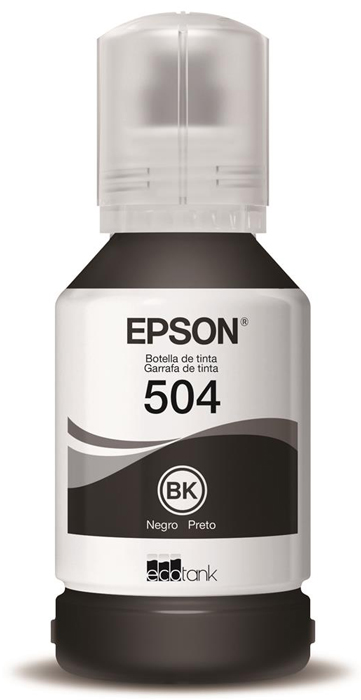 Refil de Tinta Epson T504120-AL - 127ml - Preto - Para Multifuncionais Tanque de Tinta Epson L4150/ L4160/ L6161/ L6171/ L6191