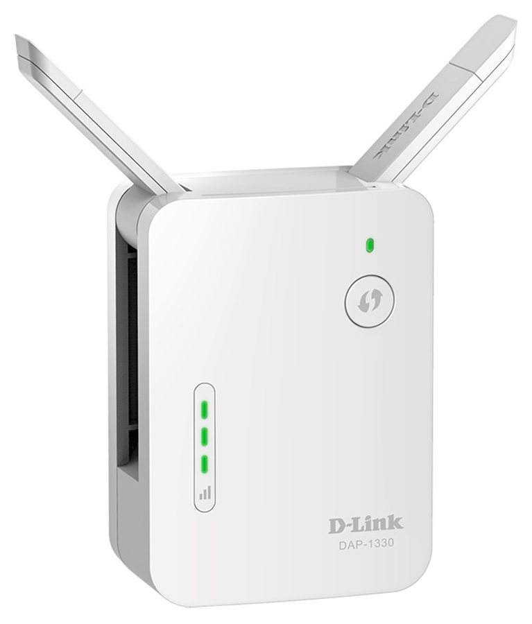 Extensor de Alcance Wi-Fi D-Link DAP-1330 - 300Mbps - Repetidor de Sinal - Porta RJ45 - com 2 Antenas
