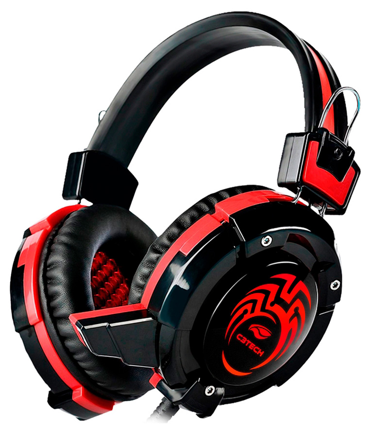 Headset Gamer C3Tech Flycatcher - com Microfone - Iluminação LED - Conector P2 e USB - PH-G10BK