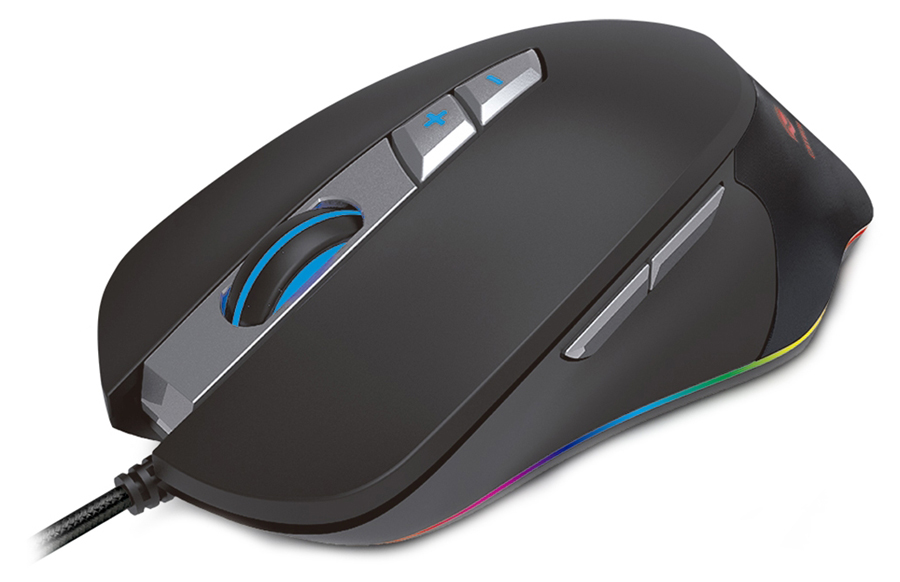 Mouse Gamer C3Tech Bellied - 7000dpi - 7 Botões - LED RGB - MG-700BK