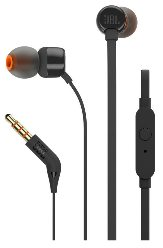 Fone de Ouvido Intra-Auricular JBL Tune 110 - com Microfone - Conector P2 - Preto - JBLT110BLK