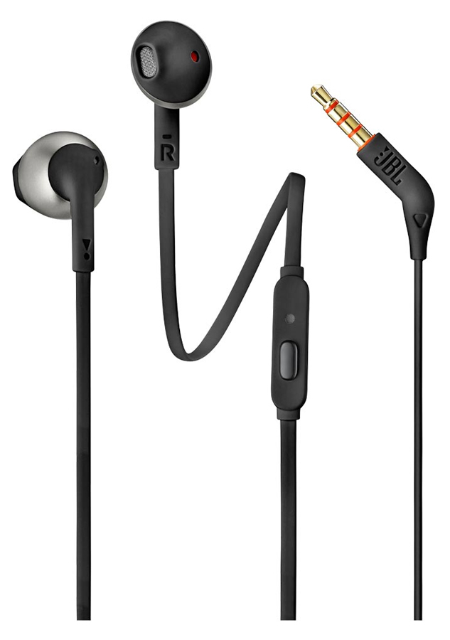 Fone de Ouvido Auricular JBL Tune 205 - com Microfone - Conector P2 - Preto - JBLT205BLK