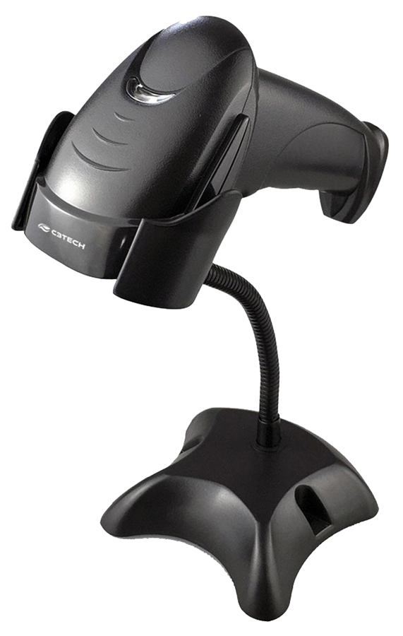 Leitor de Código de Barras Laser C3Tech LB-50BK - USB - com Suporte - Lê boletos, NFe e produtos - Preto