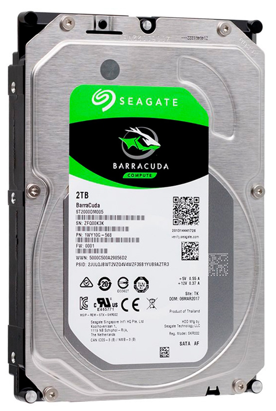 HD 2TB SATA - 5400RPM - 256MB Cache - Seagate BarraCuda ST2000DM005