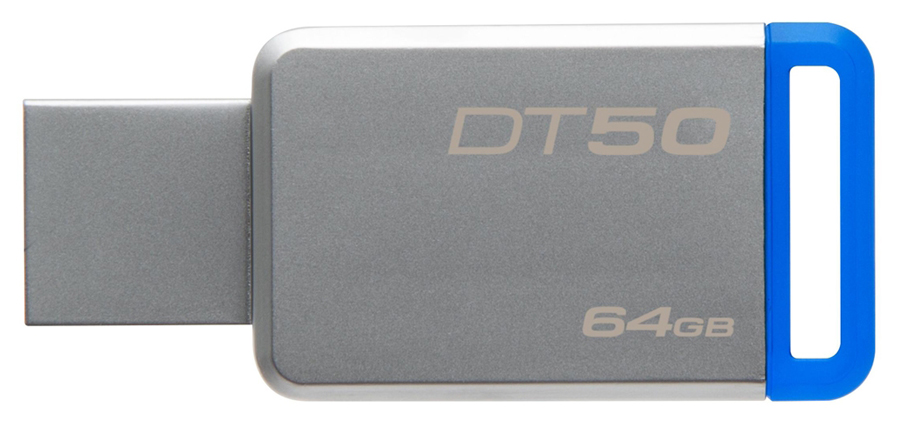 Pen Drive 64GB Kingston DataTraveler DT50 - USB 3.1 - Azul - DT50/64GB