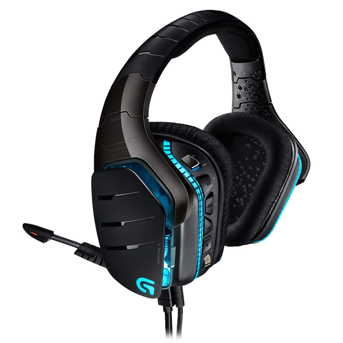 Headset Gamer Logitech G633 Artemis Spectrum - 7.1 Dolby® Surround Drivers Pro-G™ - LED RGB Lightsync - Conector P2 e USB - Preto - 981-000586