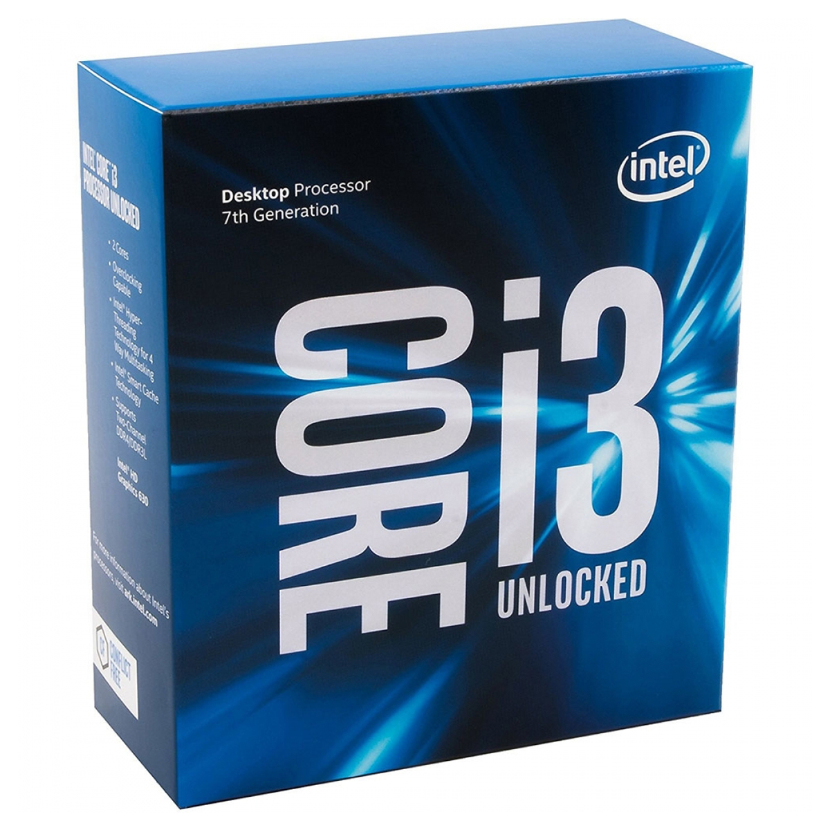 Intel® Core™ i3 7350K - LGA 1151 - 4.2GHz - Cache 4MB - 7ª Geração KabyLake - BX80677I37350K - Sem Cooler