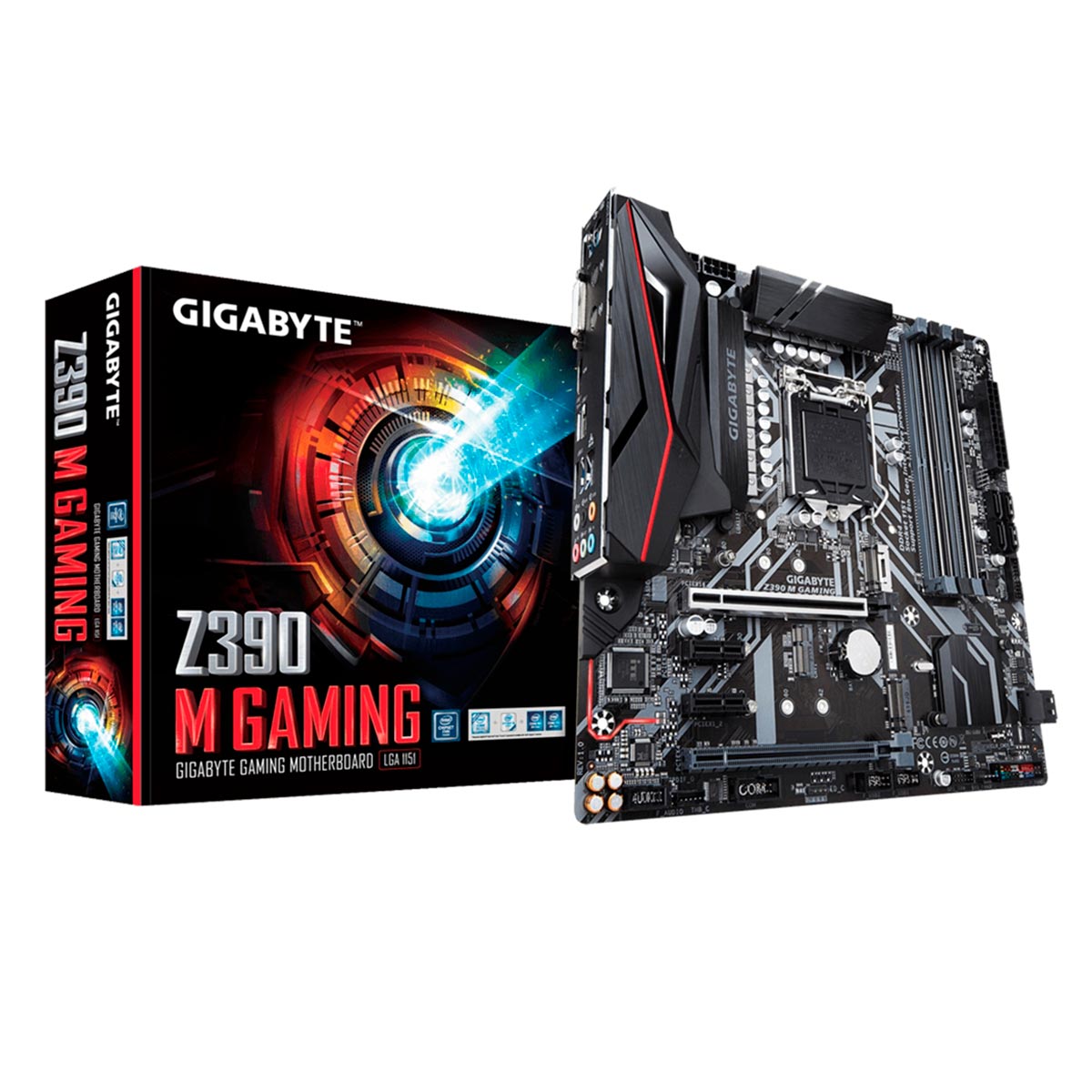 Gigabyte Z390 M GAMING (LGA 1151 - DDR4 4266 O.C) - Chipset Intel Z390 - 8ª e 9ª Geração - USB 3.1 Tipo C - Slot M.2 - Micro ATX