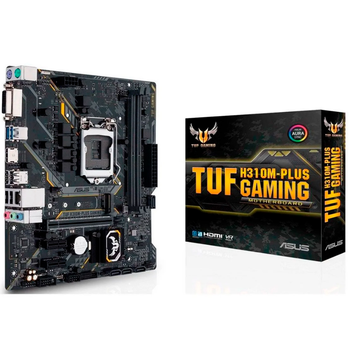 Placa Mãe Asus TUF H310M PLUS GAMING/BR (LGA 1151 - DDR4 2666) - Chipset Intel H310 - USB 3.1 - Slot M.2 - Micro ATX