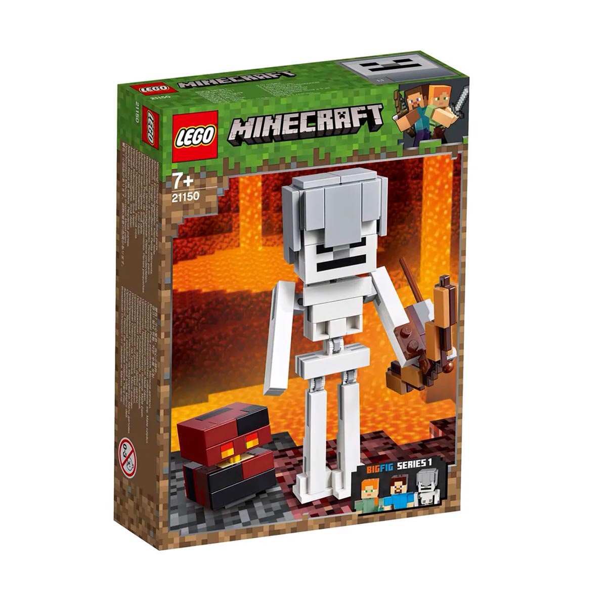 LEGO Minecraft BigFig - Grande Esqueleto com o Cubo Magma - 21150