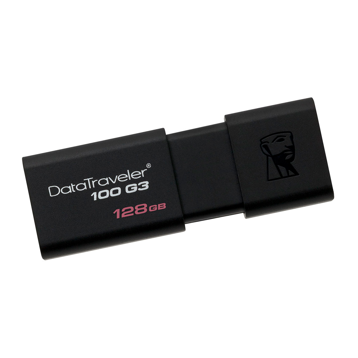 Pen Drive 128GB Kingston DataTraveler 100 G3 - USB 3.0 - Preto - DT100G3/128GB