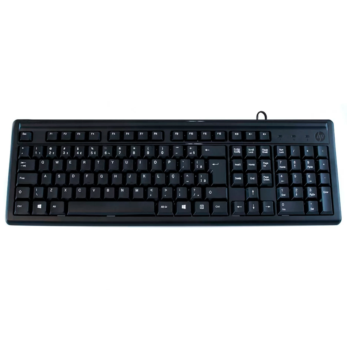 Teclado USB HP 100 - Padrão ABNT2 - Preto - 2UN30AA