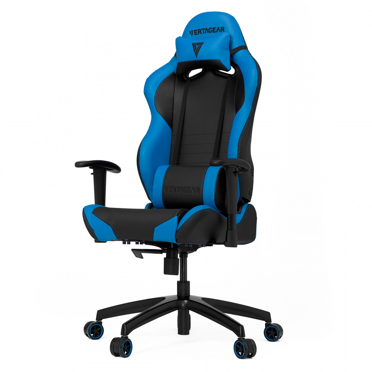 Cadeira Gamer Vertagear Racing Series S-Line VG-SL2000_BL - Encosto Reclinável de 140º - Construção em Aço - Preta e Azul