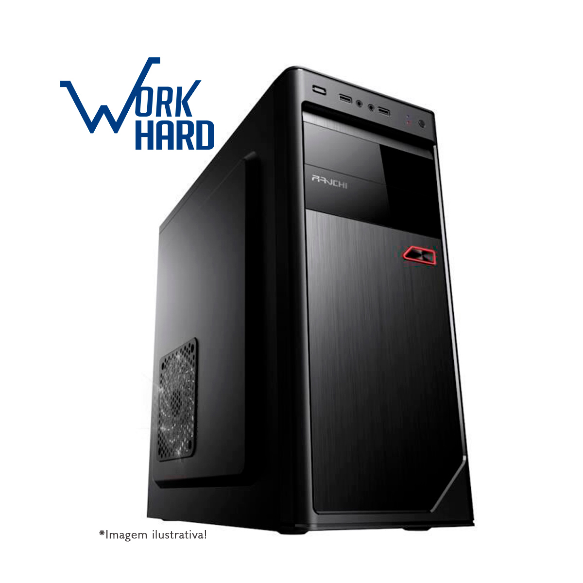 Computador Bits WorkHard - AMD FX-8350, 4GB, HD 500GB, FreeDos - Garantia 2 anos