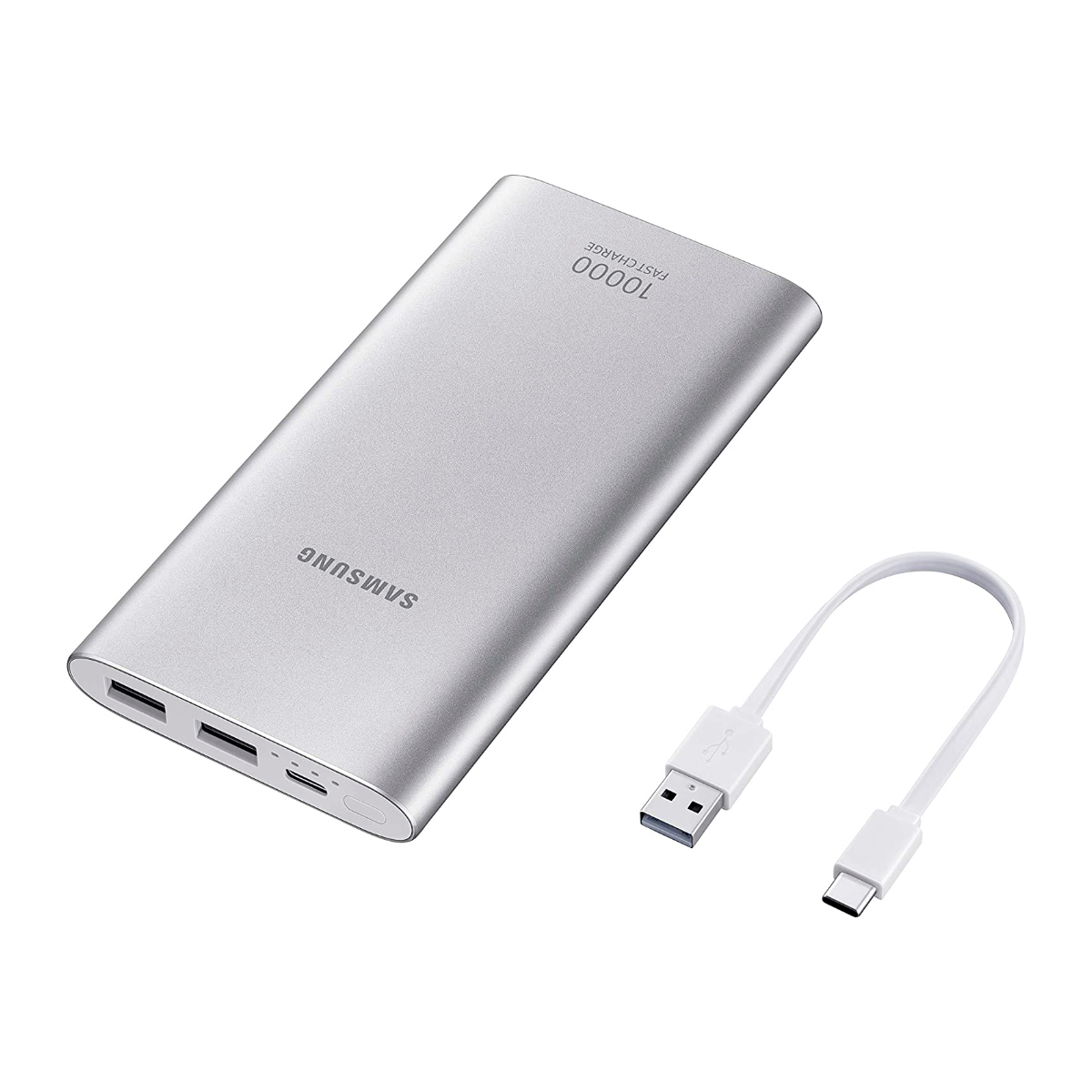 Power Bank Carregador Portátil Original Samsung EB-P1100CSPGBR - Bateria Externa 10000mAh - USB - para Smartphones, Tablets - Prata