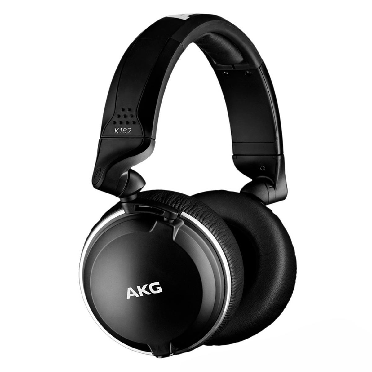Fone de Ouvido AKG K182 Profissional - Fechado - Cabo Removível 3m - Conector P2 e adaptador P10 - Isolamento Sonoro - Drivers de 50mm - Dobrável - Preto