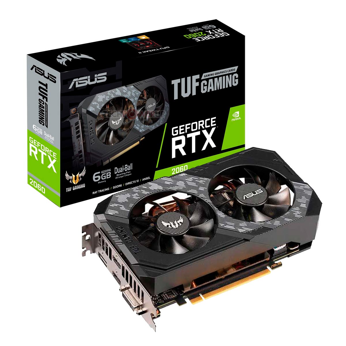 GeForce RTX 2060 6GB GDDR6 192bits - TUF Gaming - Asus TUF-RTX2060-6G-GAMING