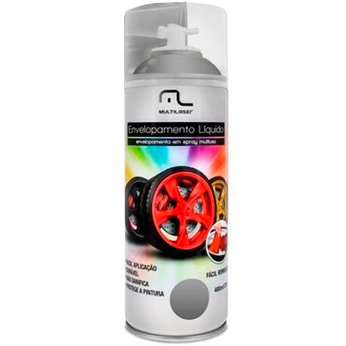 Spray de Envelopamento Líquido Emborrachado Multilaser - 400ml - Grafite - AU429