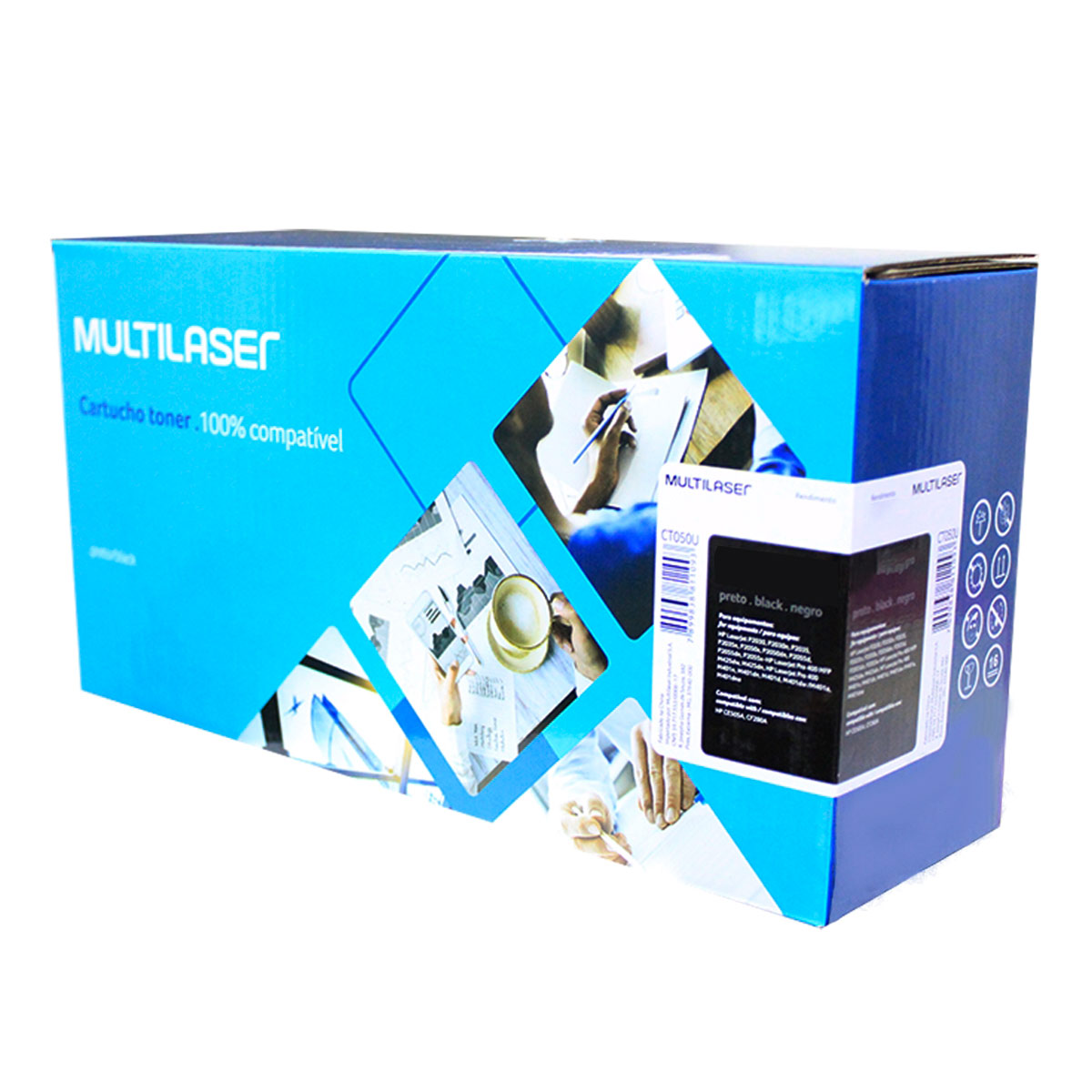 Toner compatível HP 17A Preto - CF217A - Multilaser CT008 - para Laserjet Pro M102A/M102W/MFP M130A/ M130FW/M130FN/M130NW