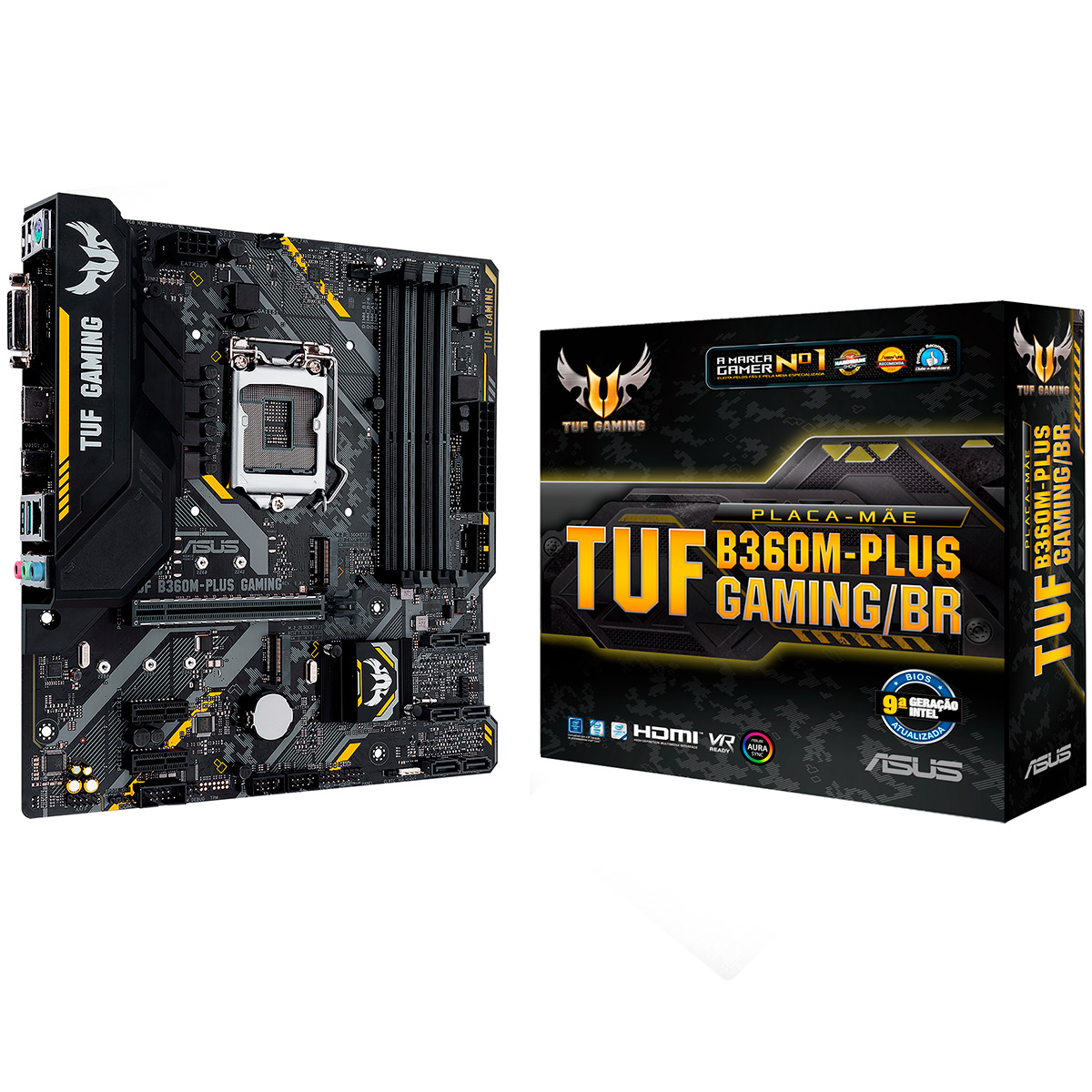 Placa Mãe Asus TUF B360M-PLUS GAMING/BR (LGA 1151 - DDR4 2666) - Chipset Intel B360 - USB 3.1 Tipo C - Slot M.2 - Micro ATX