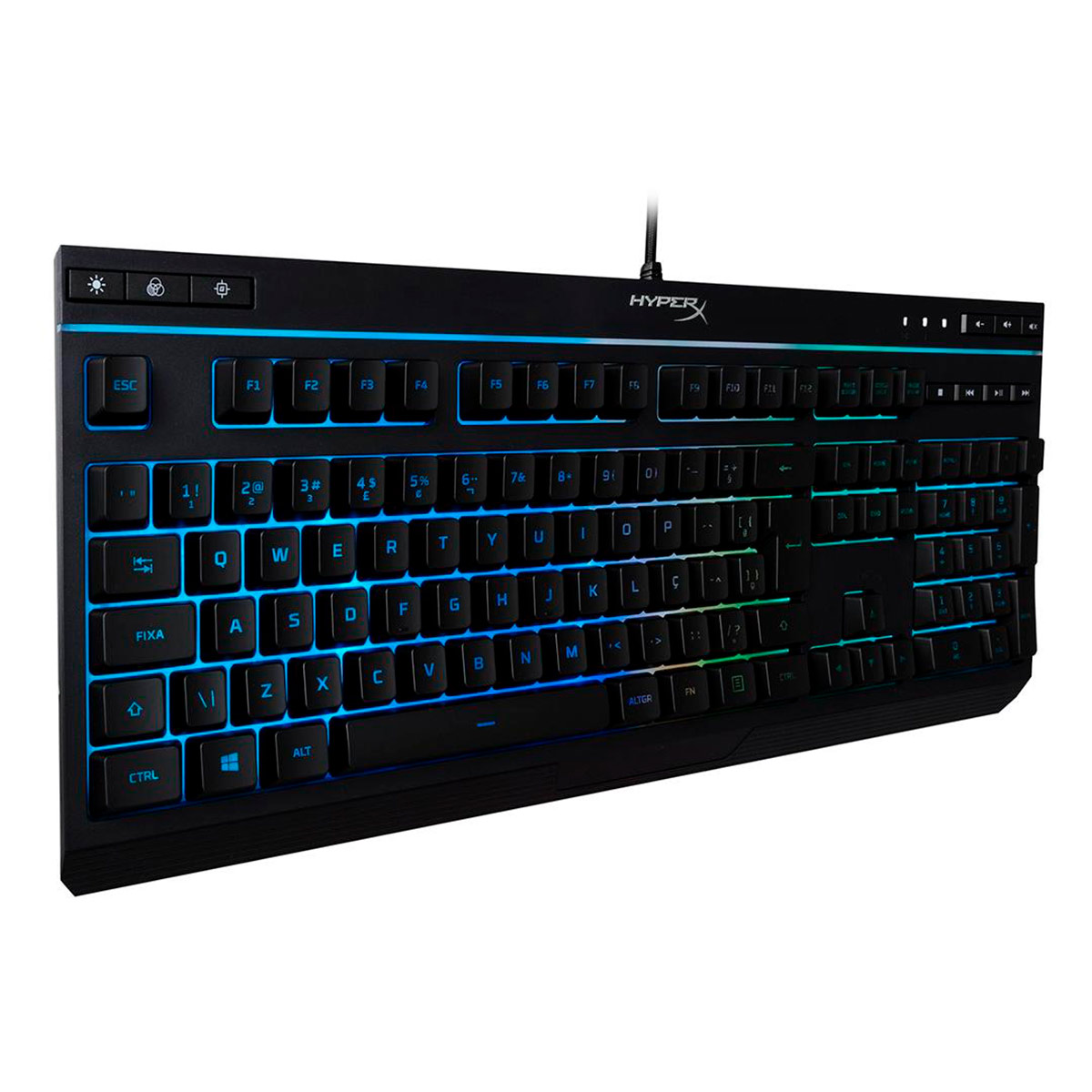 Teclado Gamer Kingston HyperX Alloy Core - Anti-Ghosting - LED com efeitos RGB - ABNT - HX-KB5ME2-BR