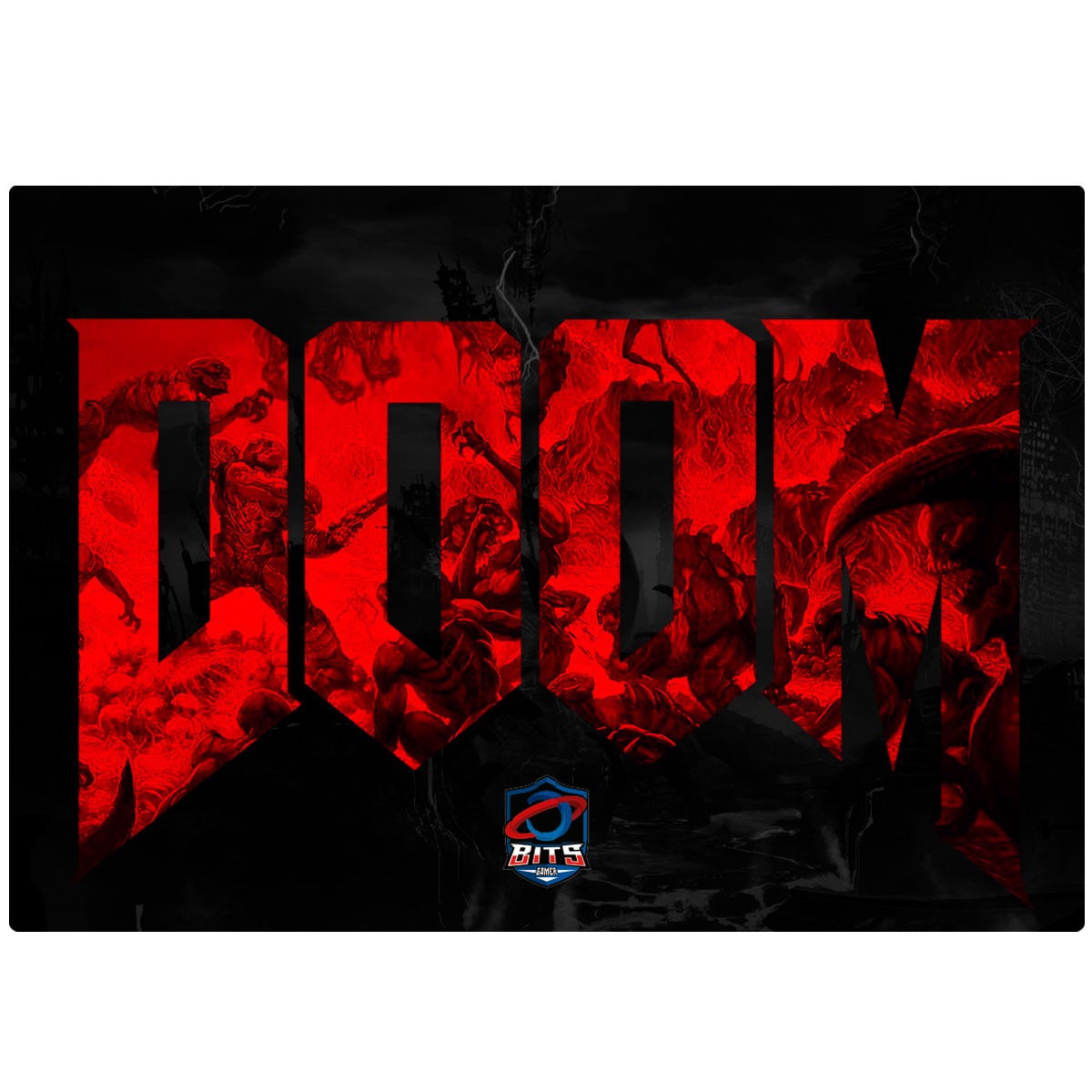 Mousepad Bits Gamer Doom - Médio: 360 x 250mm