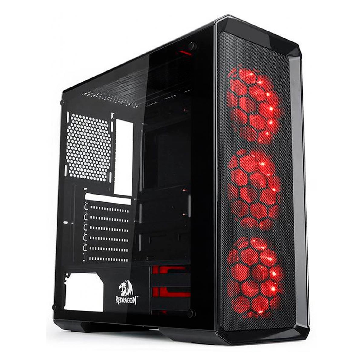 Gabinete Gamer Redragon Grimlock - com Coolers RGB - Laterais em Vidro Temperado - GC-602