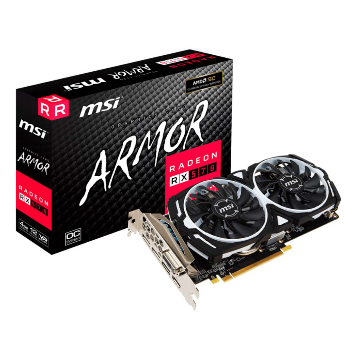 AMD Radeon RX 570 4GB GDDR5 256bits - Armor OC Edition - 912-V341-297