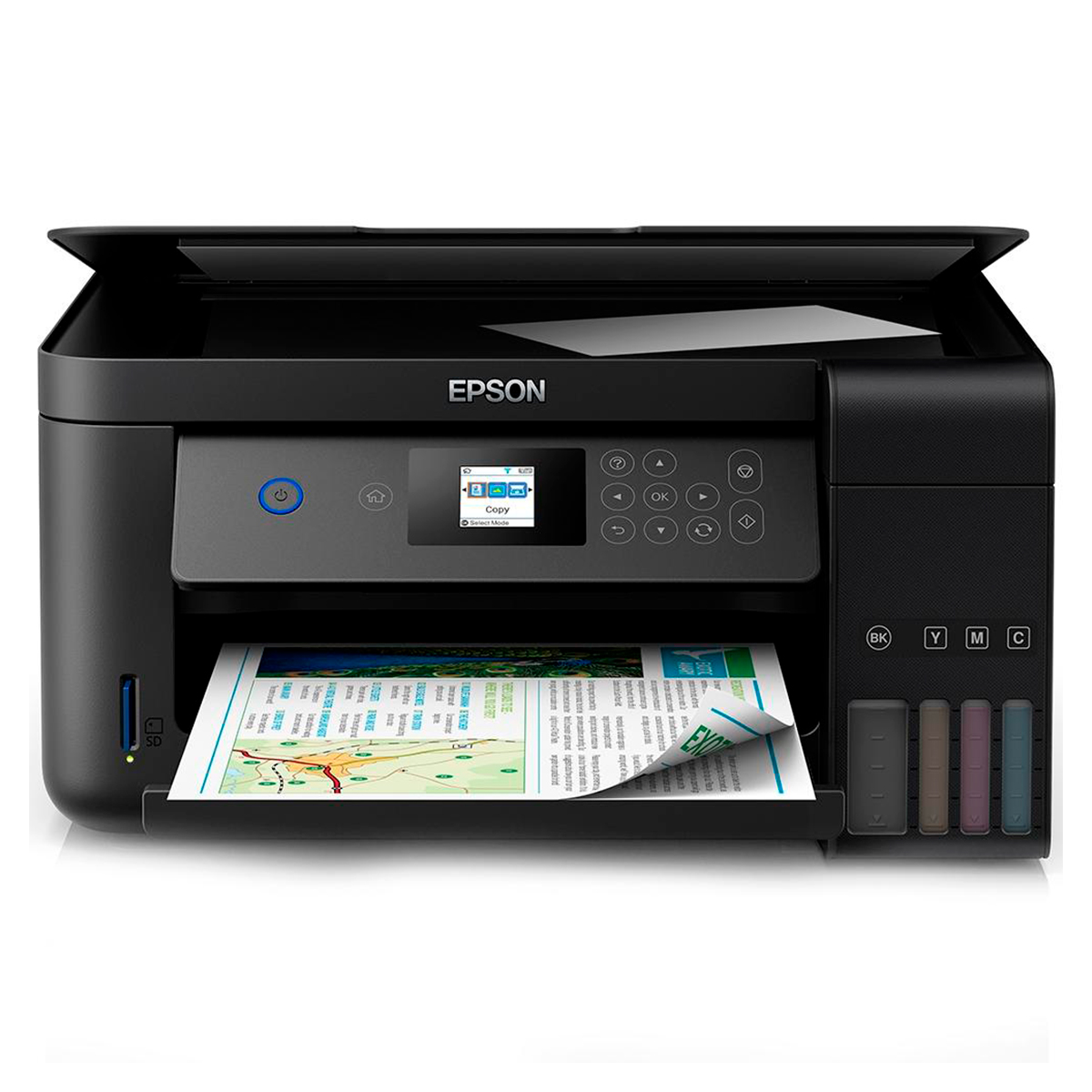 Multifuncional Epson EcoTank L4160 - com Tanque de Tinta - USB, Wi-Fi, Wi-Fi Direct® - com entrada para Cartão SD - Impressora, Copiadora e Scanner - C11CG23302