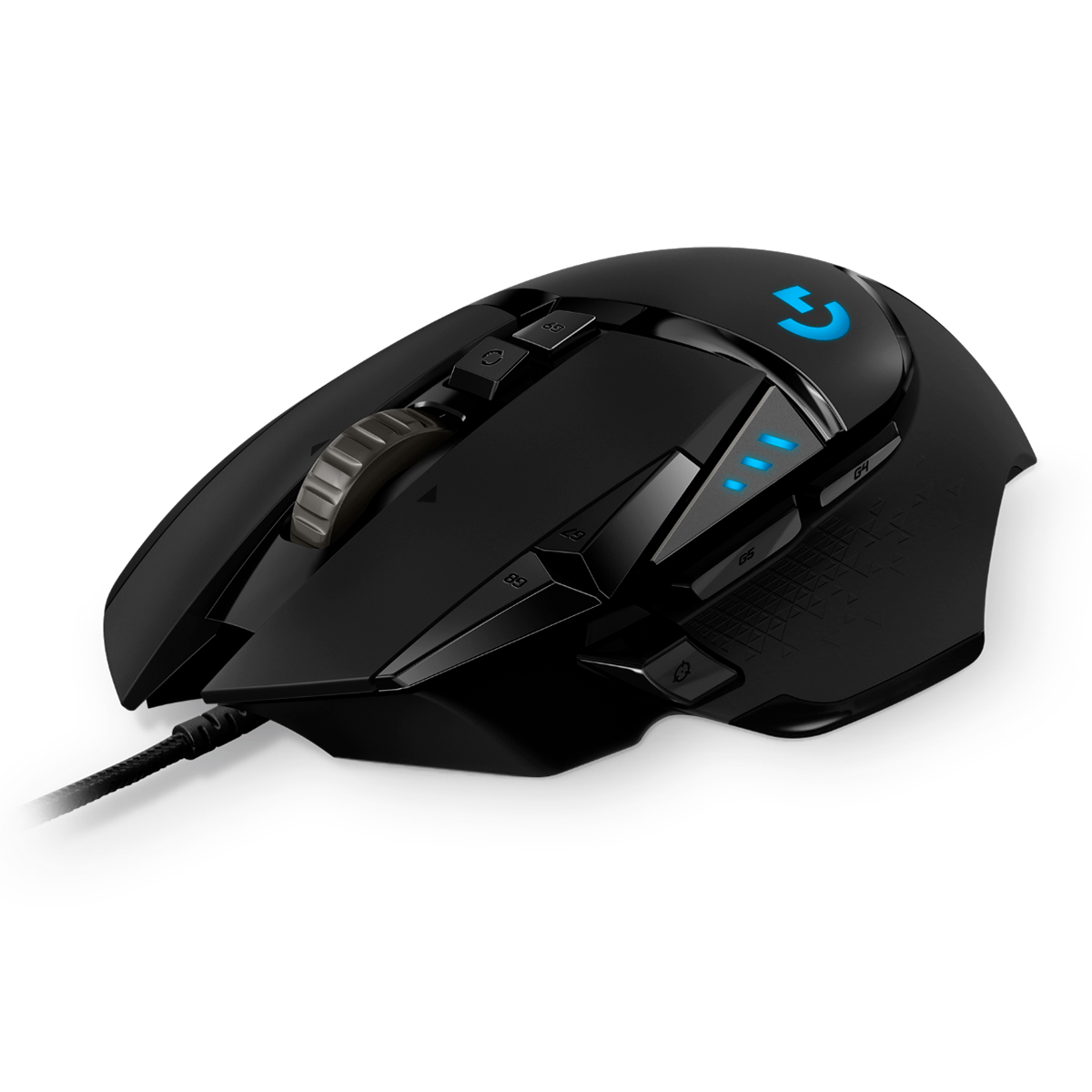 Mouse Gamer Logitech G502 HERO - G HUB - 16000dpi - 11 Botões Programáveis - Iluminação RGB Lightsync - Peso ajustável - 910-005550