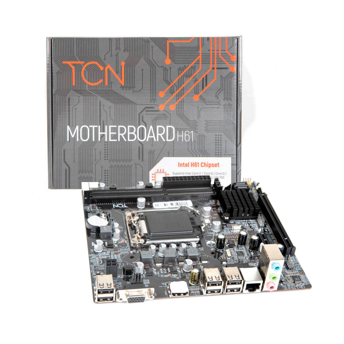 Placa Mãe TCN H61 (LGA 1155 - DDR3 1600) - Chipset Intel H61 - Micro ATX