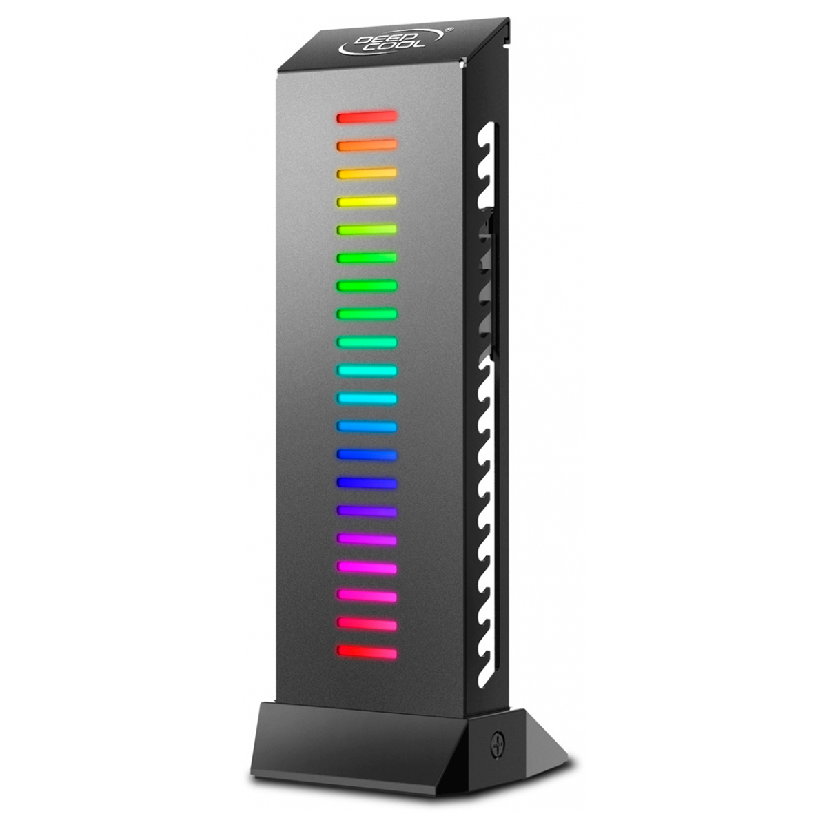 Suporte para Placa de Vídeo Deepcool GH-01 A-RGB - com Ajuste de altura e Passagem para Cabos - Suporta até 5Kg - LED RGB