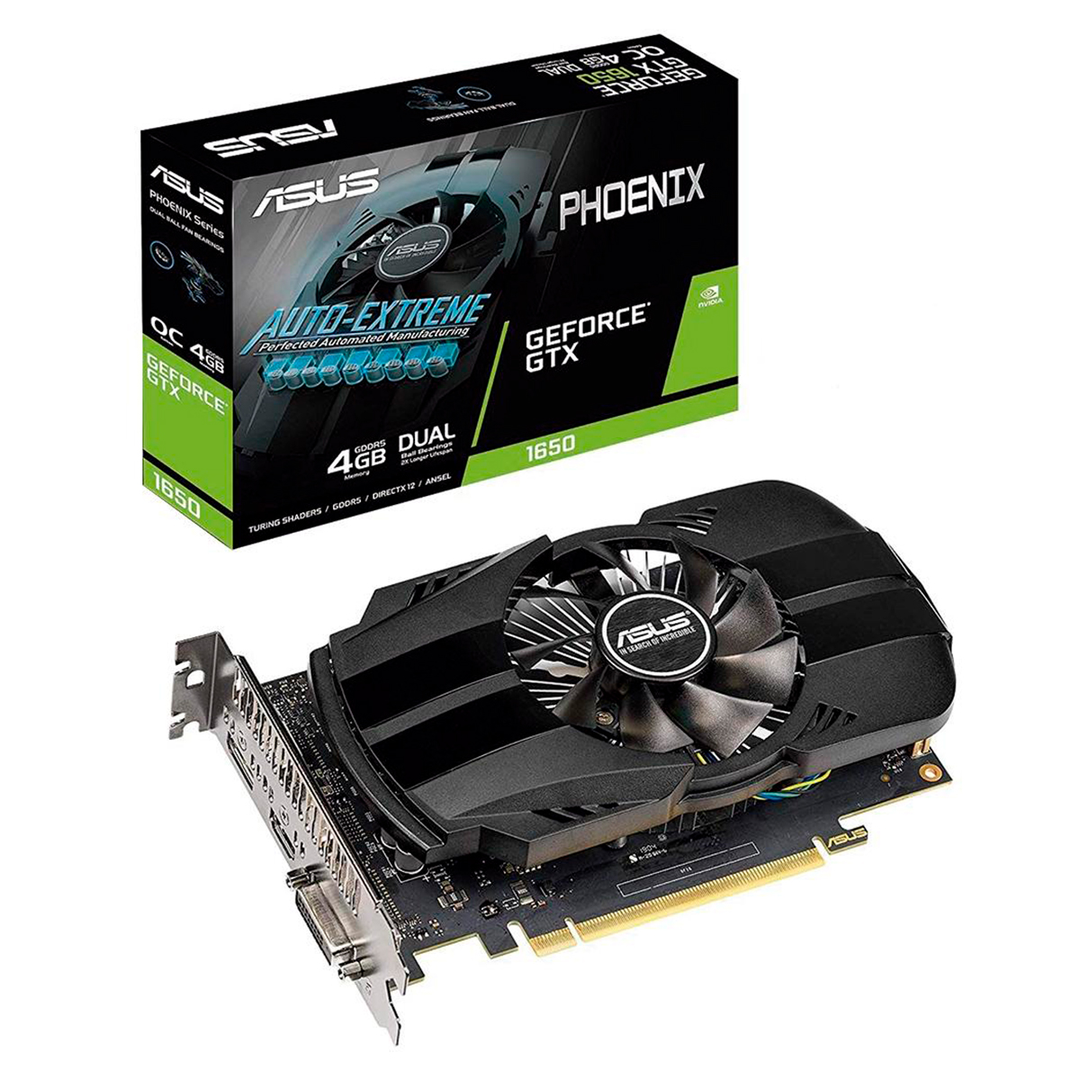 Placa de Vídeo GeForce GTX 1650 4GB GDDR5 128bits - Phoenix - Asus PH-GTX1650-4G