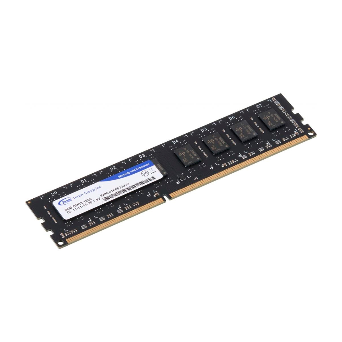 Memória 8GB DDR3 1600Mhz Team Group - 1.5V - CL11 - TED38G1600C1101