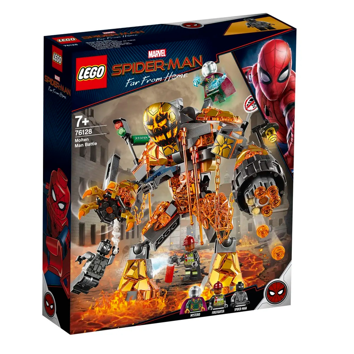 LEGO Marvel Super Heroes - Homem-Aranha: Longe de Casa - A Batalha contra o Monstro de Fogo - 76128