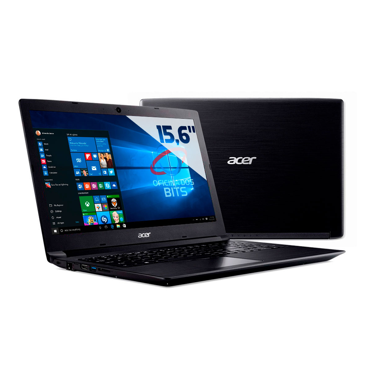 Notebook Acer Aspire A315-53-55DD - Intel i5 7200U, 8GB, SSD 120GB, Tela 15.6