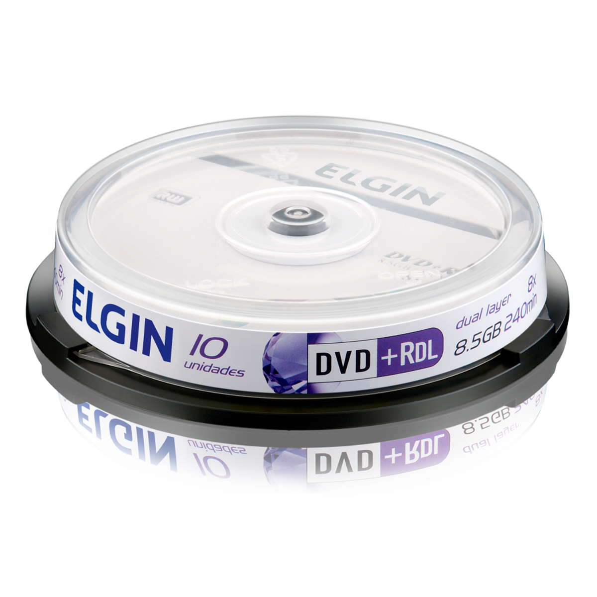 DVD+R DL 8.5GB 8x - Dual Layer - com 10 unidades - Elgin 82083