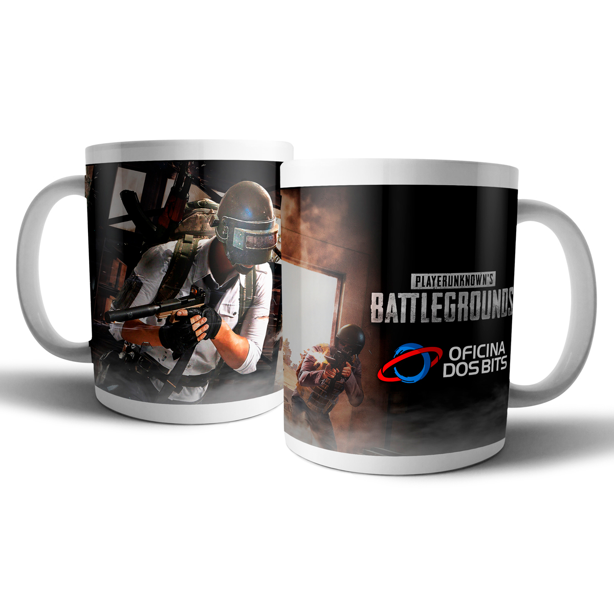 Caneca de porcelana - PUBG - Oficina dos Bits