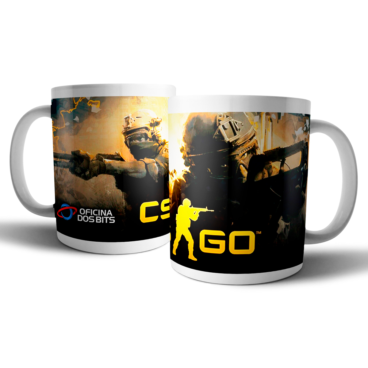 Caneca de porcelana - Counter-Strike - Oficina dos Bits