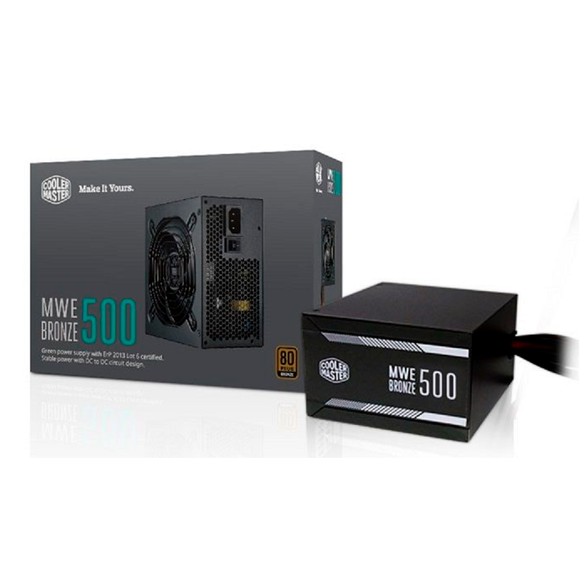 Fonte 500W Cooler Master MWE - PFC Ativo - Eficiência 85% - 80 PLUS® Bronze - MPX-5001-ACAAB-BR