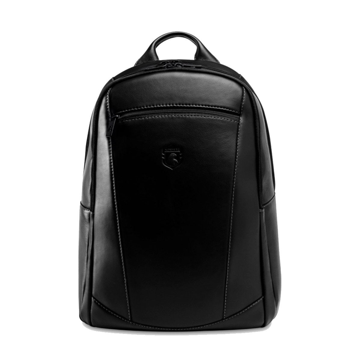 Mochila de couro legítimo Nordweg Black Edition - Italiano Preto - para Notebook - NW074B-IP