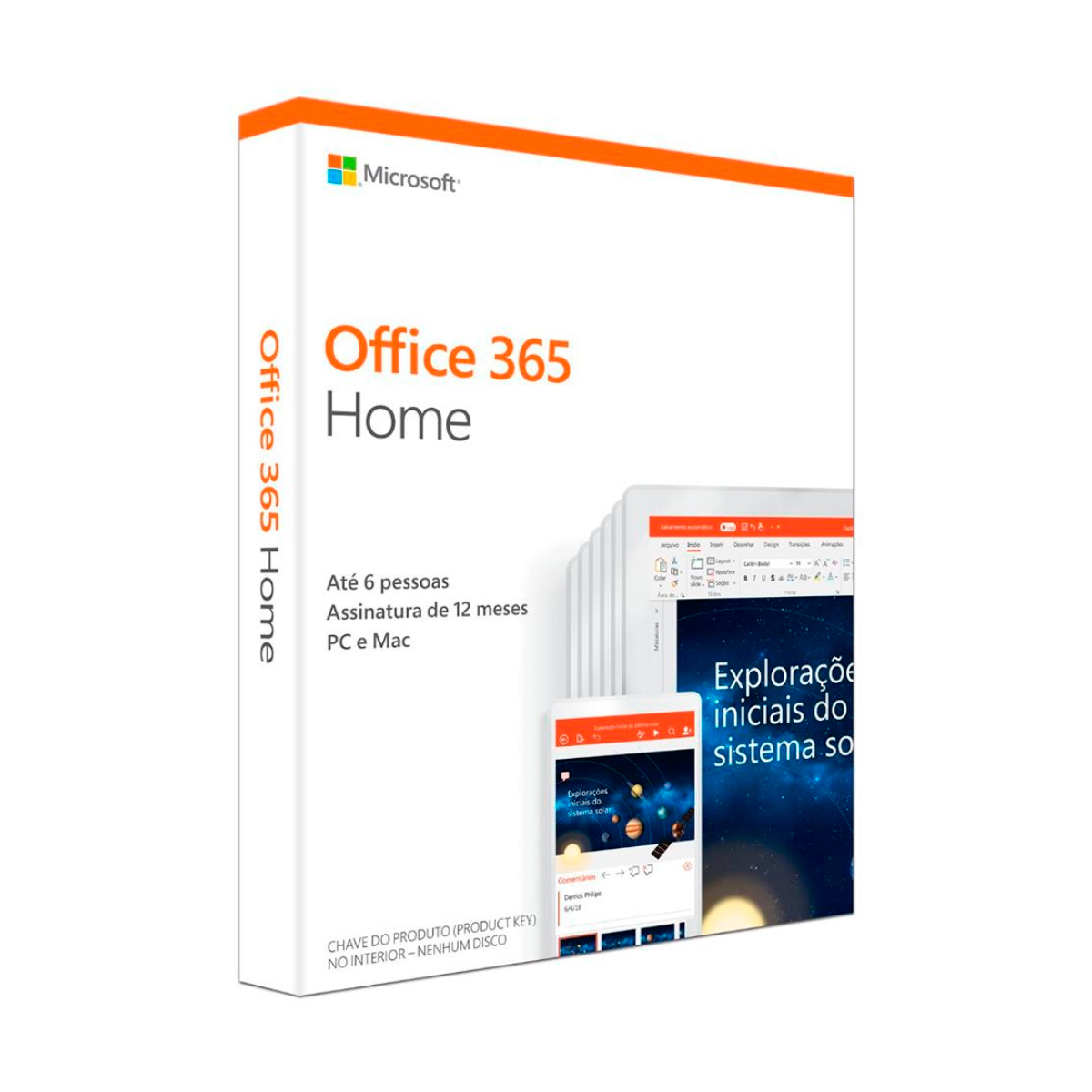 Microsoft Office 365 Home - Licença Anual para 6 usuários + 1 TB de Armazenamento One Drive - PC, Mac, iOS e Android - 6GQ-00952