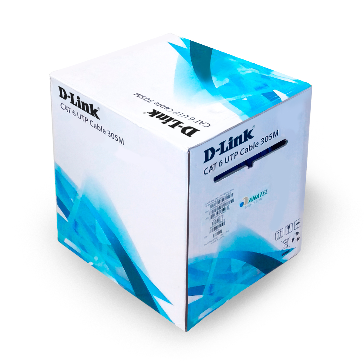 Caixa de Cabo UTP Cat 6 para rede - D-Link - Homologado - 305 metros - CM - Azul - NCB-C6UBLUR-305