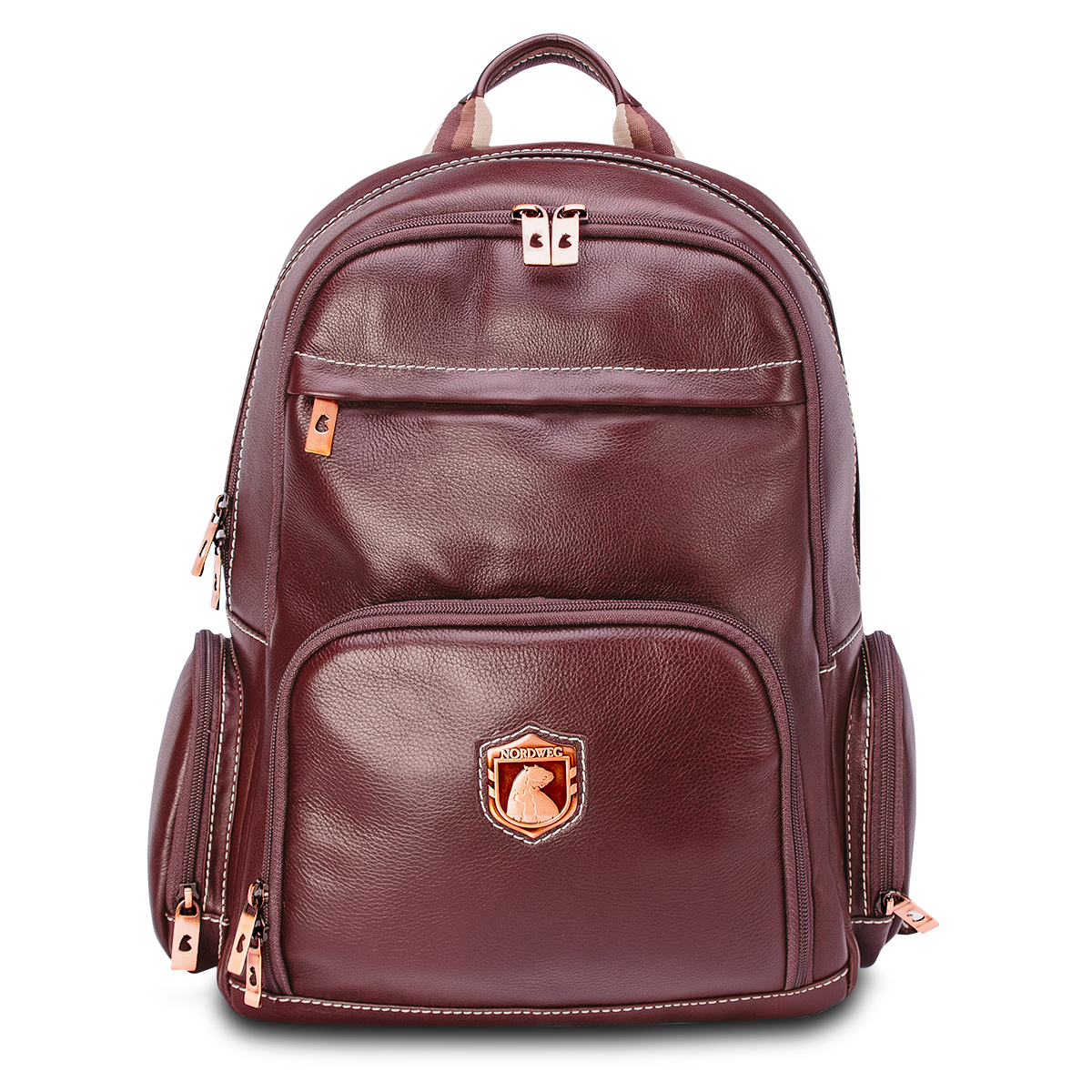 Mochila de couro legítimo Nordweg Tag - Italiano Café - para Notebook - NW073A-IC